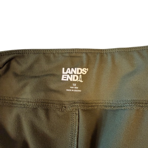 Lands End Olive Green Active Board Shorts Womens 1X - Picture 3 of 5